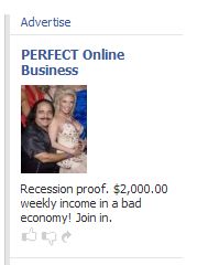 Facebook ad for, well, what exactly?